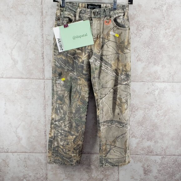 Adjustable Waist Camouflage Denim RealTree Pants Straight Leg Boys Size 10 - Picture 13 of 13